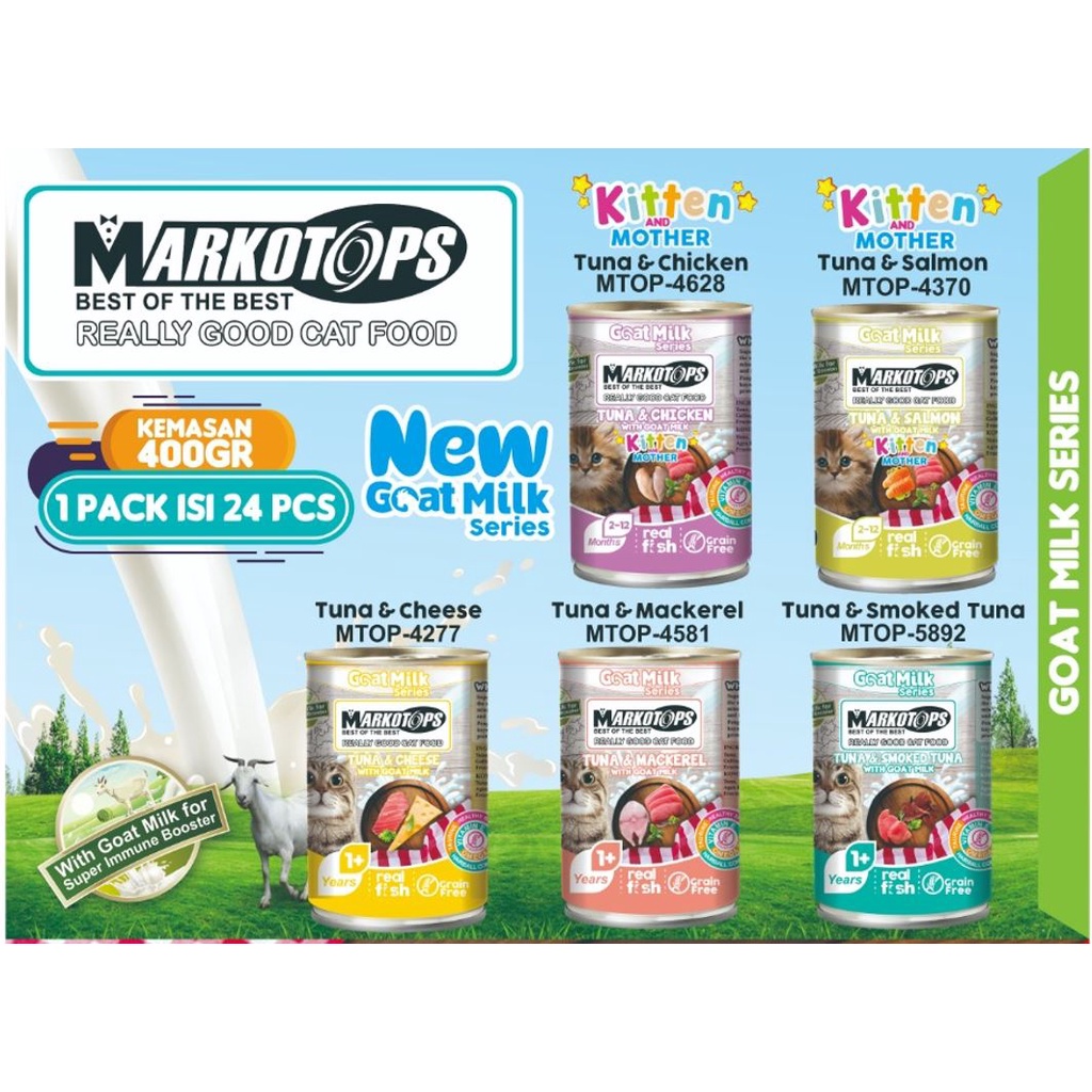 Markotops 400Gr Cat Food All Stages / Segala Umur / Makanan Kaleng Basah Kucing