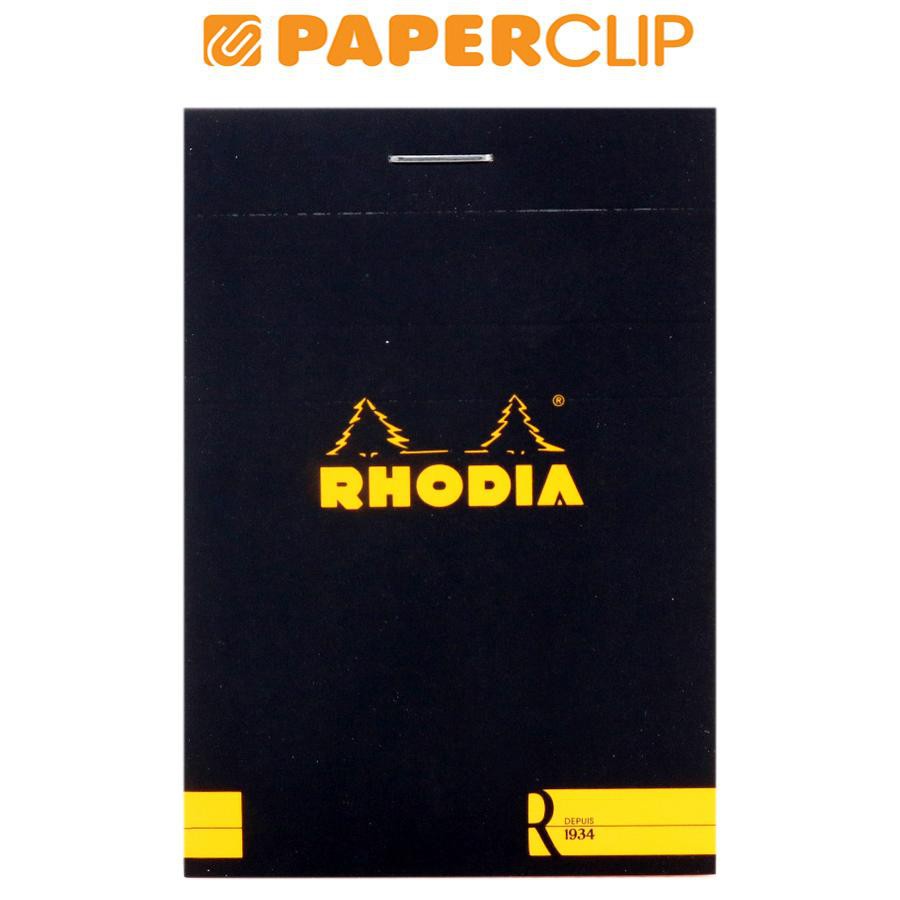 

NOTEPAD RHODIA N11 LE R HEAD STAPLED BLACK A7 LINED 112012C