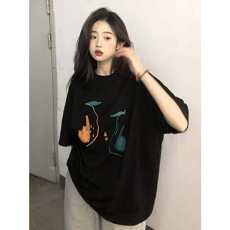 kaos oversize wanita / orangepear