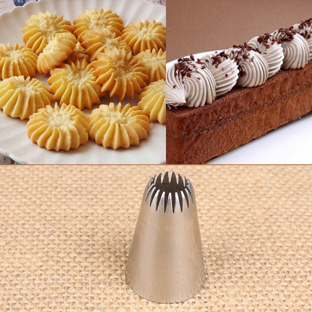 Wonderful # 195 Spuit Piping Rusia Bahan Stainless Steel Untuk Dekorasi Kue