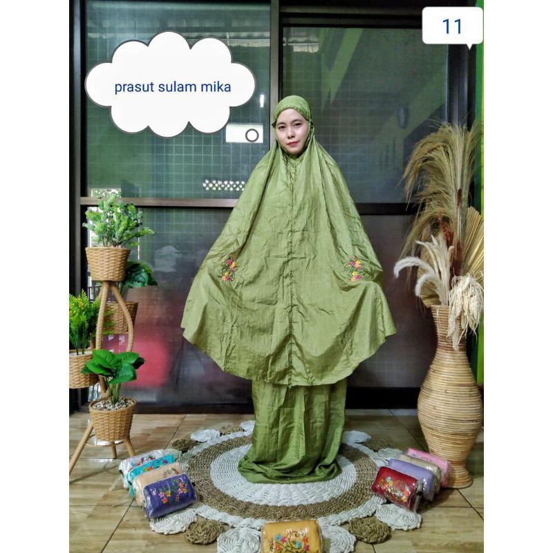 Mukena Parasut Sulam Mika Syahnaz Travelling