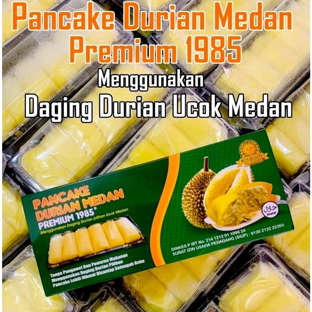 Jual Pancake Durian Ucok Medan Asli Premium1985 Isi 4 DURIAN CUP