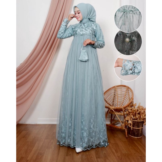 Gamis Tile Maxi Aleena| Gamis Tile | Dress Pesta Mewah| Gamis| Gamis Tile| Gamis Kondangan| Gamis Pesta| Gamis Brokat Mewah| Gamis pengantin| Gamis Wisuda| Gamis Sabrina| Gamis Tutu|