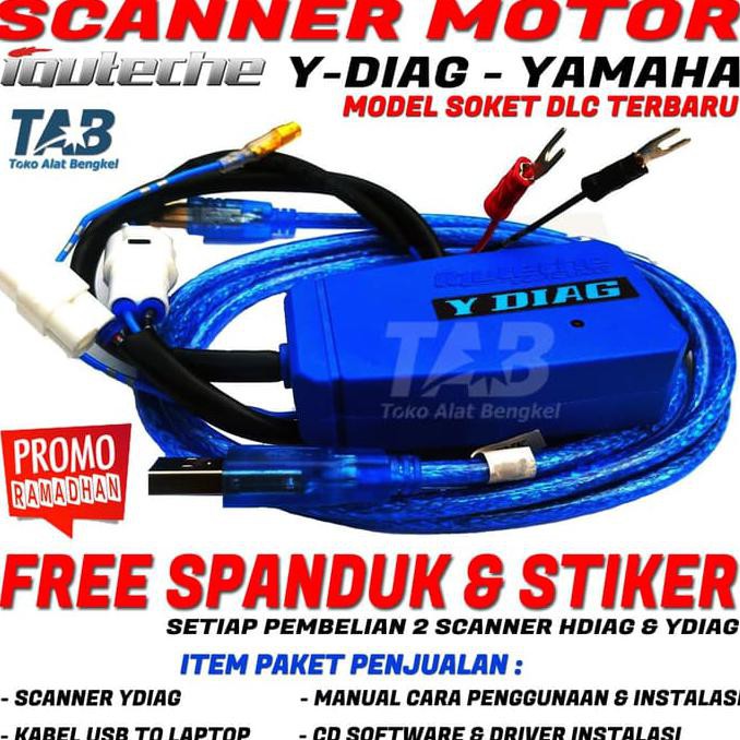Scanner motor YAMAHA versi Laptop/ PC ,Merk IQUTECHE Y-DIAG Termurah