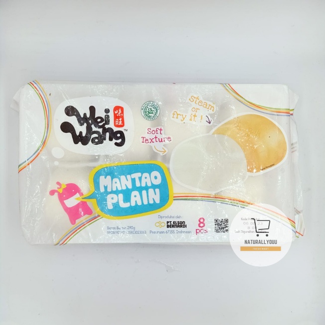 Weiwang Mantau Plain Isi 8 290gr Wei Wang