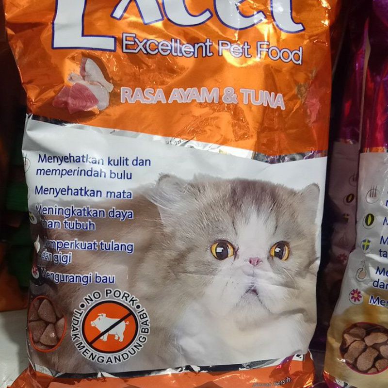 EXCEL MAKANAN KUCING 500GR FRESH PACK/EXEL DRY FOOD