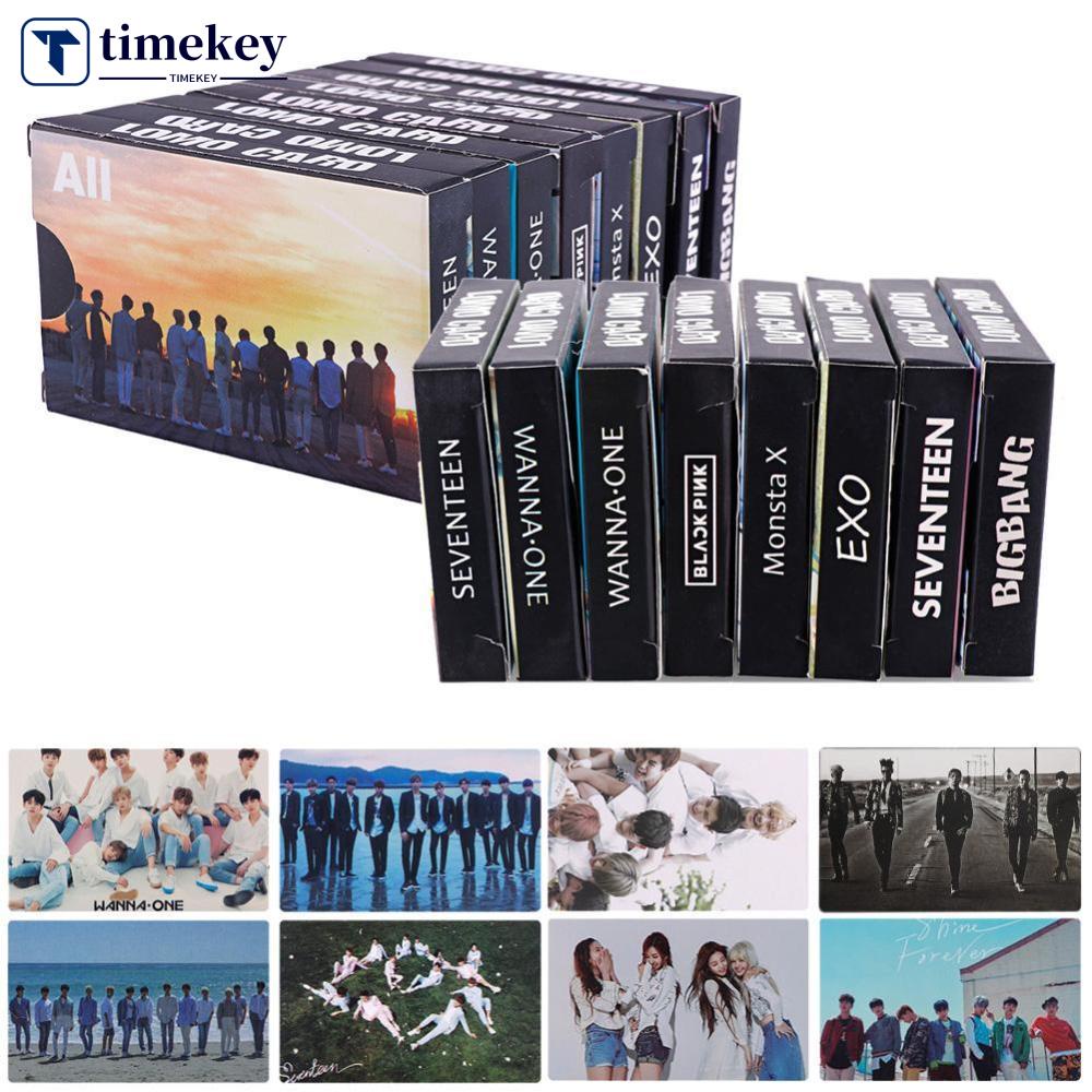 Timekey 30PCS Kartu Pos Foto KPOP SEVENTEEN EXO WANNA ONE LOMO Untuk Fanshadiah M2U9