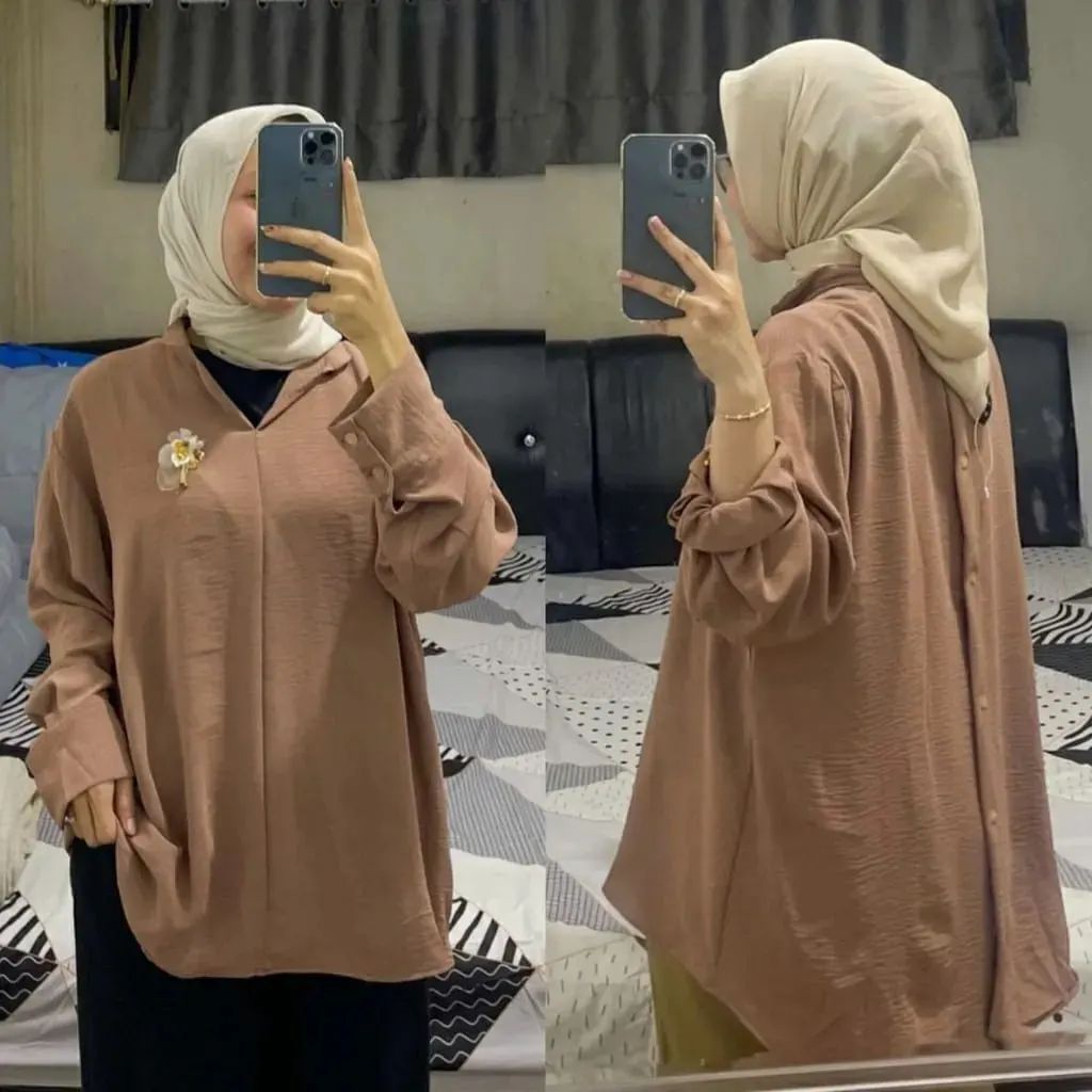 KEMEJA ATASAN WANITA CRINKLE AIRFLOW DAILY baju atasan wanita