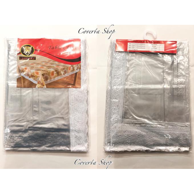 New Taplak Meja  Makan  Plastik Bening Transparan Segi 4 