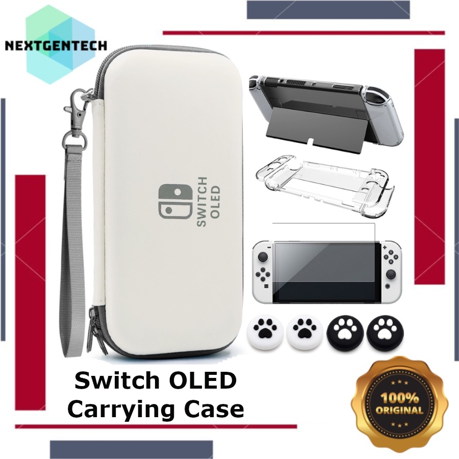 Carrying Case Nintendo Switch OLED Pouch Bag Case Screen Protector Thumb Grip