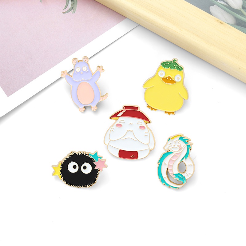 Bros Pin Enamel Desain Kartun Anime Spirited Away Untuk Hadiah