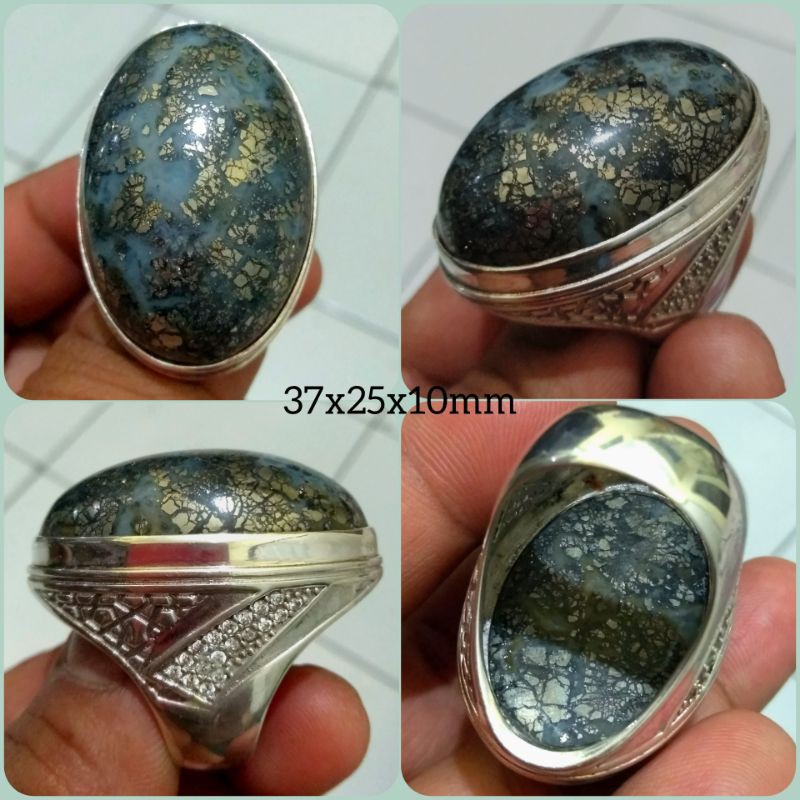 Cincin Pria Batu Akik Jumbo Besar Sigori Lafau