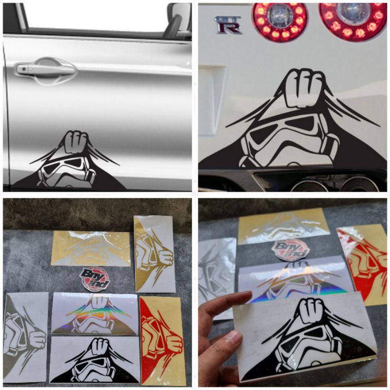 STIKER STICKER STORM TROOPER NGINTIP STICKER MOBIL MOTOR CUTTING