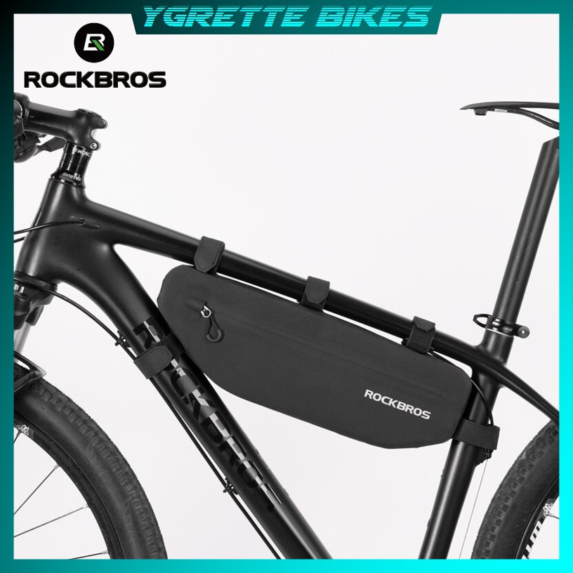 YGRETTE - Rockbros Tas Sepeda Frame Segitiga Waterproof Bike Bag Top Down Tube Bag triangle