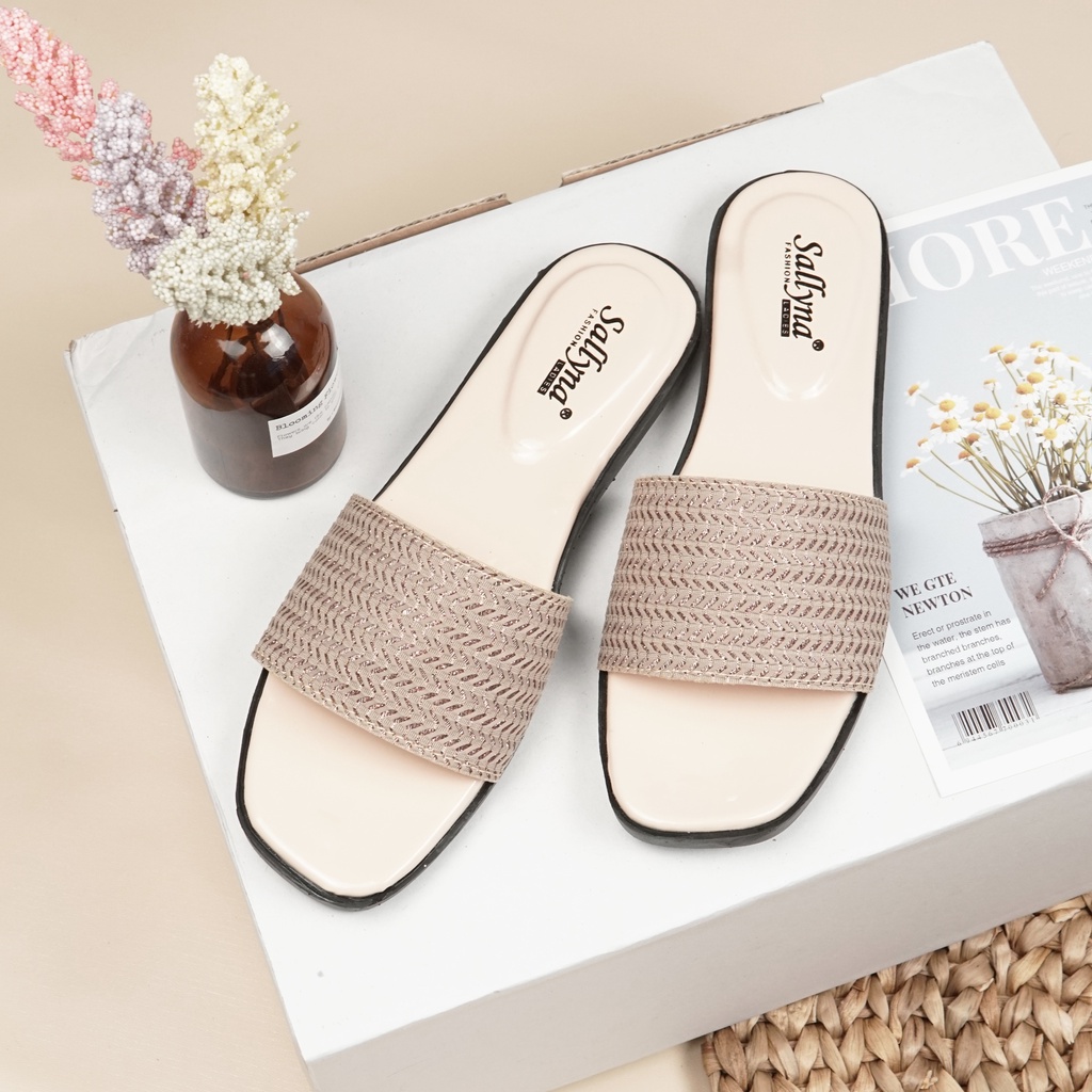 SALLYNA Sindi - Sandal Slop Flat Wanita-4