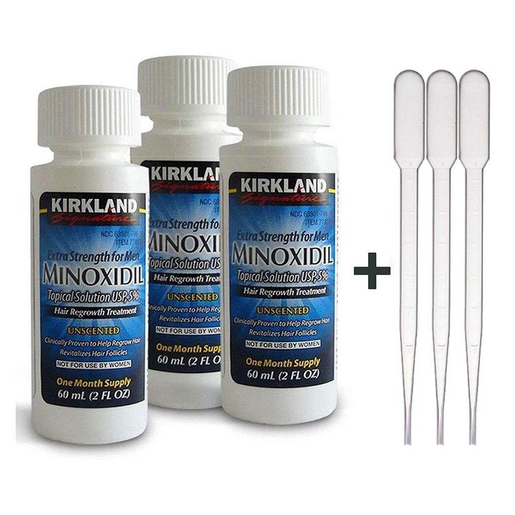 Minoxidil Kirkland Biotin Asli 100% Penumbuh Bulu Rambut Jambang Kumis Brewok Original