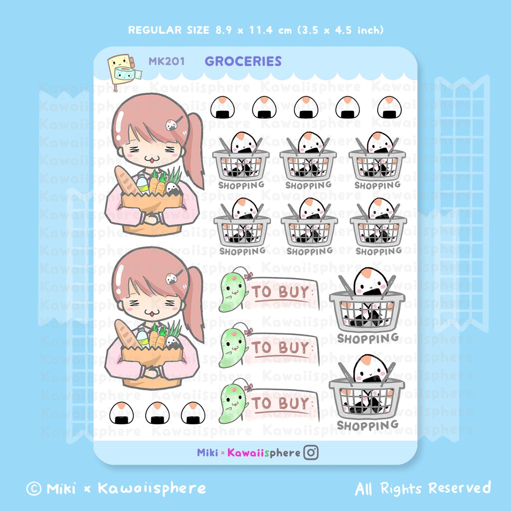 

Grocery | MK201 Kawaiisphere Journal / Ring Binder Sticker
