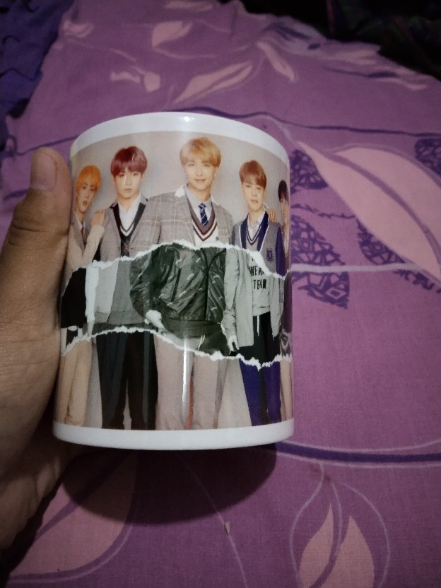 Mug Gelas Bts Boyband Varian Pink