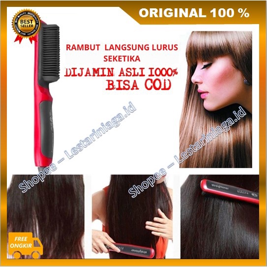 [BISA COD] Sisir Pelurus Catok Sisir Pelurus Rambut Fast Hair Straightener ORIGINAL