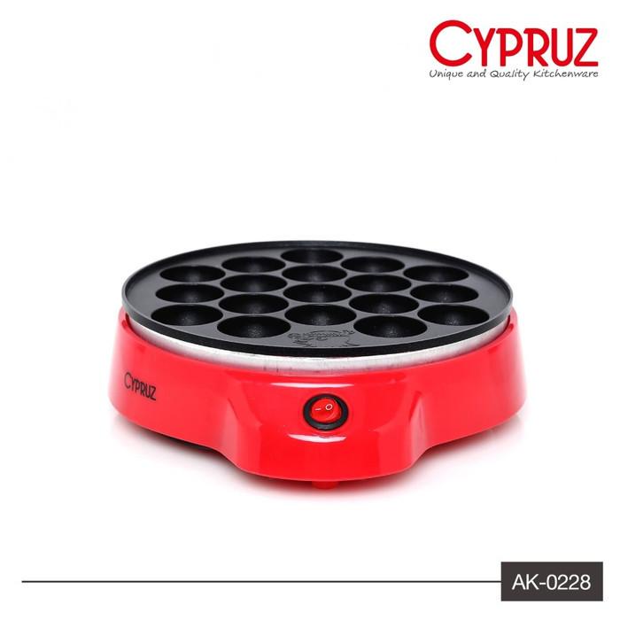 CYPRUZ Cetakan Takoyaki Pan Listrik Teflon 18 Lubang AK-0228