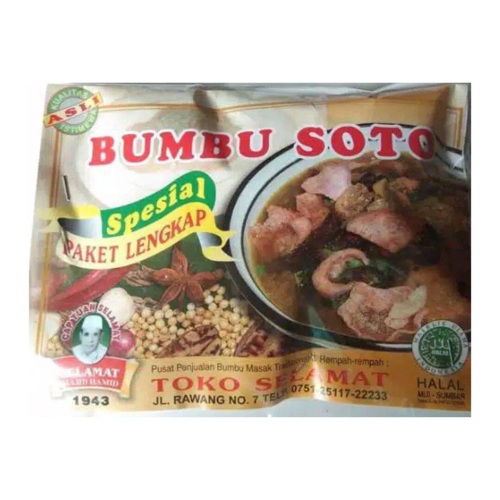 

Bumbu Soto Padang Lengkap Murah 150 gram