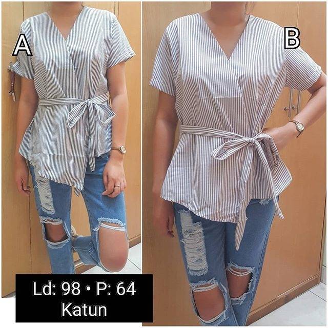 Blouse kerja wanita baju atasan wanita blouse kimono 743