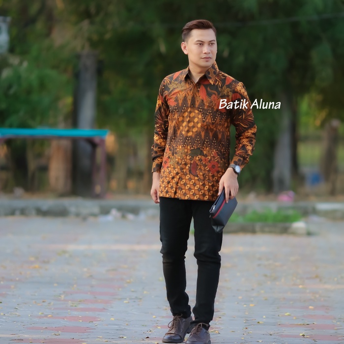 Batik Kondangan Pria Modern Lengan Panjang  Aluna Batik PCW 098