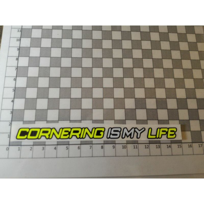 

stiker cuttin cornering is my life