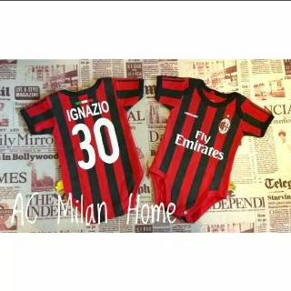 Pasang nama dan nomor Jersey Bola  Bayi Baju  bayi custom  