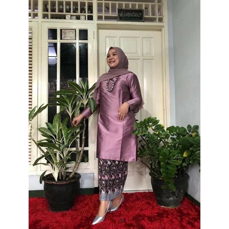 (COD) Kebaya Modern - Kebaya Tunik TAFETA - Baju Kurung Malaysia- Kebaya Malaysia -Kebaya tunik Melayu - Kebaya Siti nurbaya - Baju Kurung - Baju kurung Melayu