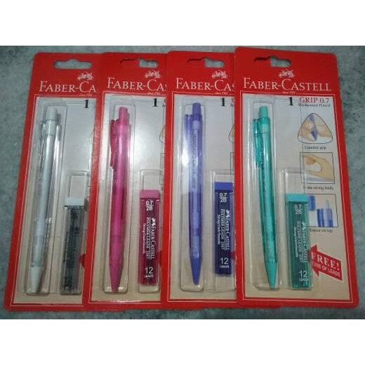 

CUCI GUDANG Pensil Faber Castell Grip 0.7 Mechanical + 12 Polymer Leads 2B