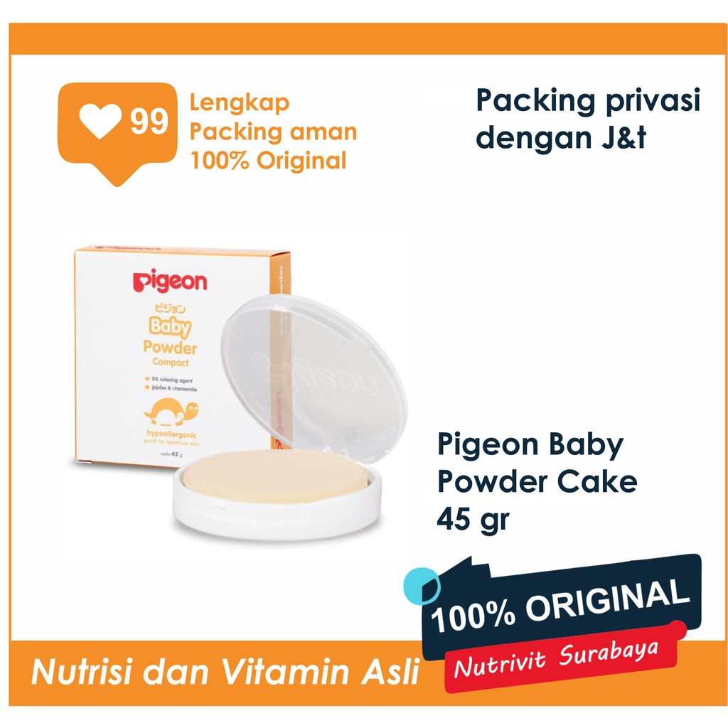 PIGEON BABY POWDER CAKE CHAMOMILE WHITE 45 GR