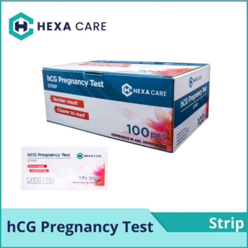 1 Buah Tespek Hamil HEXA CARE Strip / 1 Strip Kehamilan Tespek Hexa Care Pregnancy