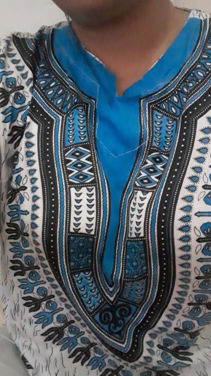 Kaos Pantai Kaos Etnik Dashiki All Size Pria Wanita Dasar Putih New