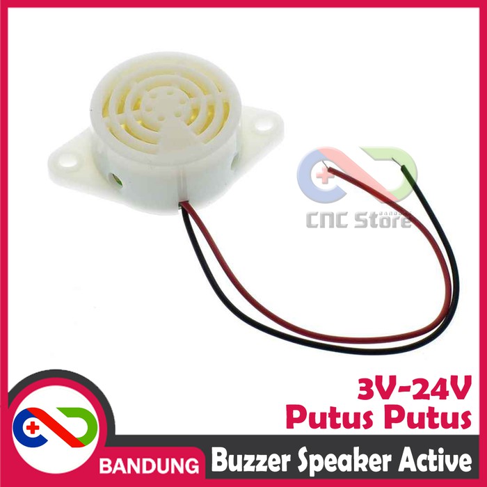 SFM-27 BUZZER SPEAKER ACTIVE PIEZO INTERMITTENT PUTUS 3V-24V