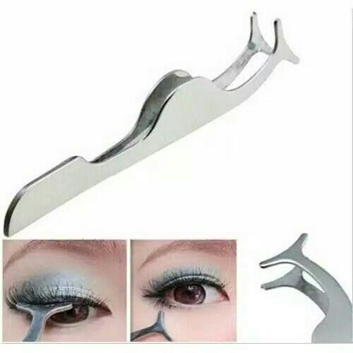 Pinset Jepit Bulu Mata Palsu Fake Eyelash Clip Stainless