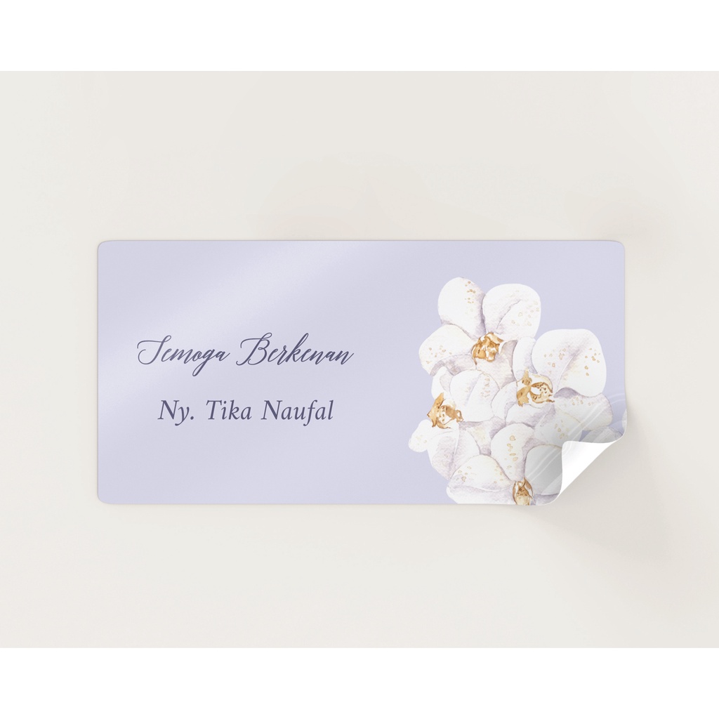 

(24 pcs) Custom Stiker Nama / Brand / Logo