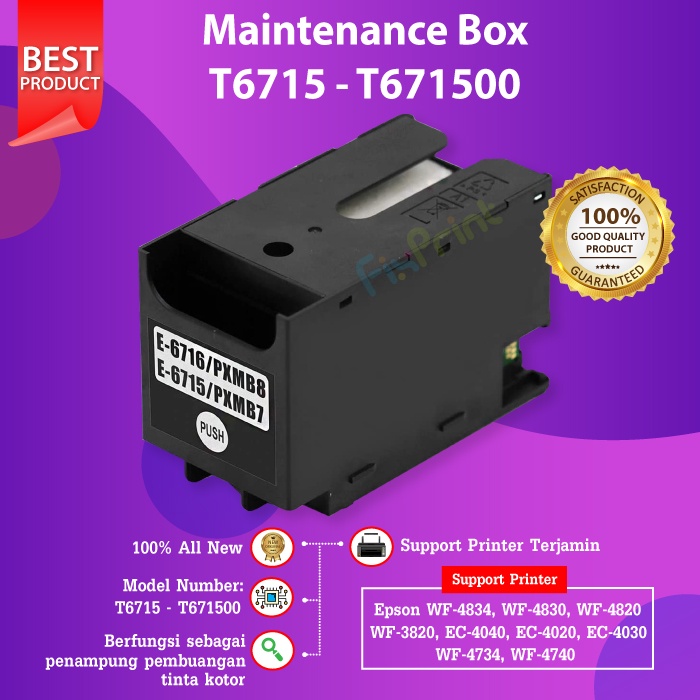 Maintenance Box Epson T6716 PXMB8 Pembuangan Tinta Printer WF-C5290 C5790 C579R M5299 M5799 WF-C5790