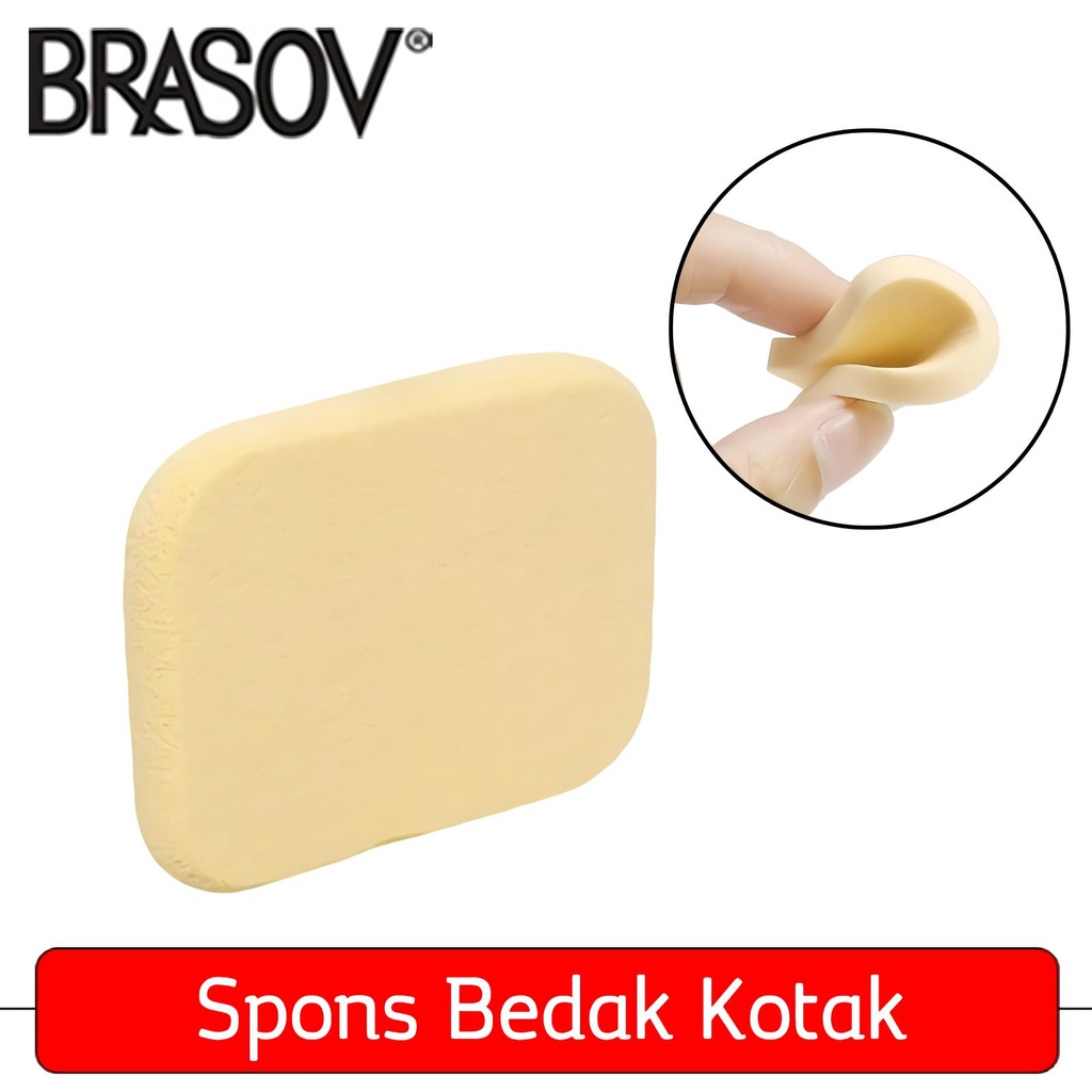 BRASOV Spons Bedak / Foundation 1 Pcs Sponge Puff Make Up Tools Fondation Powder Kotak Bulat