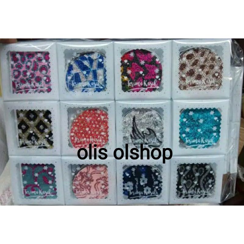 souvenir kaca glitter kemasan mika