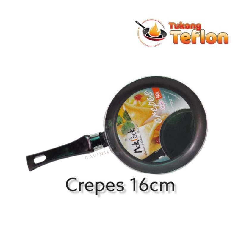 Makcook crepes pan 16cm /Teplon Maklook 16 cm / teflon 16cm / pengorengan  / teplon anti lengket