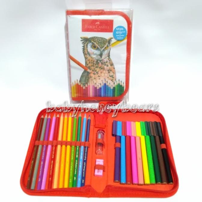 

Creative Colouring set Faber Castell Connector pen + Pensil warna