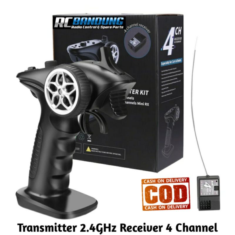 Transmitter 2.4GHz Receiver 4CH TX RX Universal RC MN D90 MN99S MN45 WPL D12 Axial SCX10 RGT WLToys