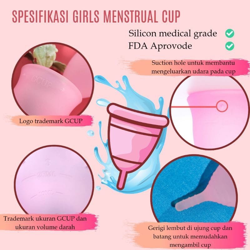 {PRODUK ORI} MENSTRUAL CUP MENSTRUASI CUP KEWANITAAN SILIKON MEDICAL GRADE LUVY. PENGGANTI TAMPON