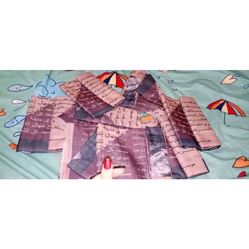 kerudung motif koran arab harga paling murah