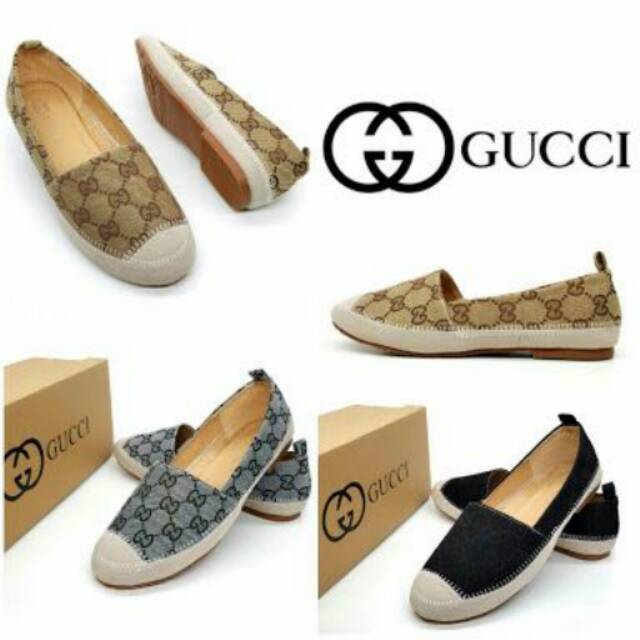 Sepatu gucci slip on flat (B4)