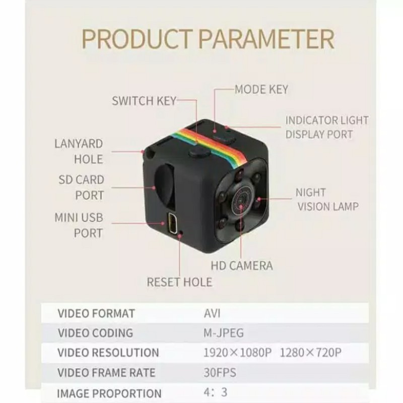 Terlaris Spy Cam Mini DV SQ11 Full HD 1080P 12mp (Bisa Night vision, batterai charging, kecil)