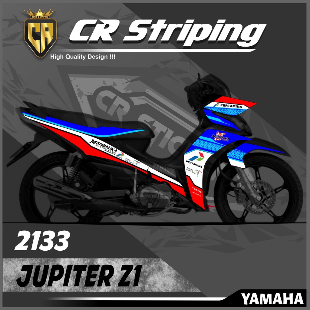 Sticker Striping Jupiter Z1 Seri Mandalika Racing team SAG Semi Full |CODE 2133