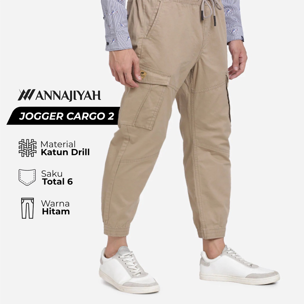 Celana Sirwal Jogger Cargo Laa Isbal untuk Ikhwan Model Outdoor