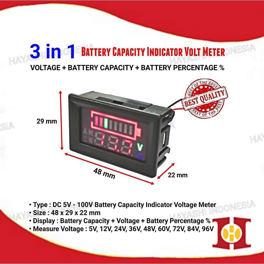 Volt Meter DC Baterai Indikator Frame 0.28 Display